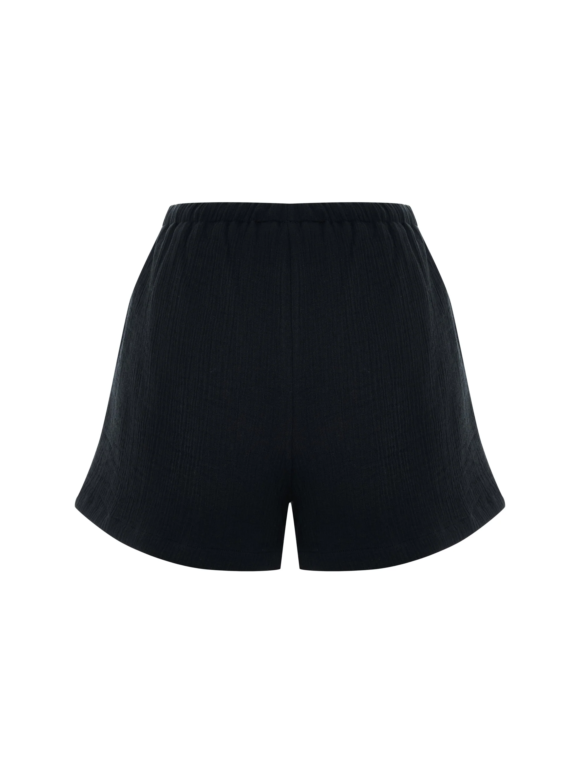 Aura Drawstring Shorts - Black - Image 8