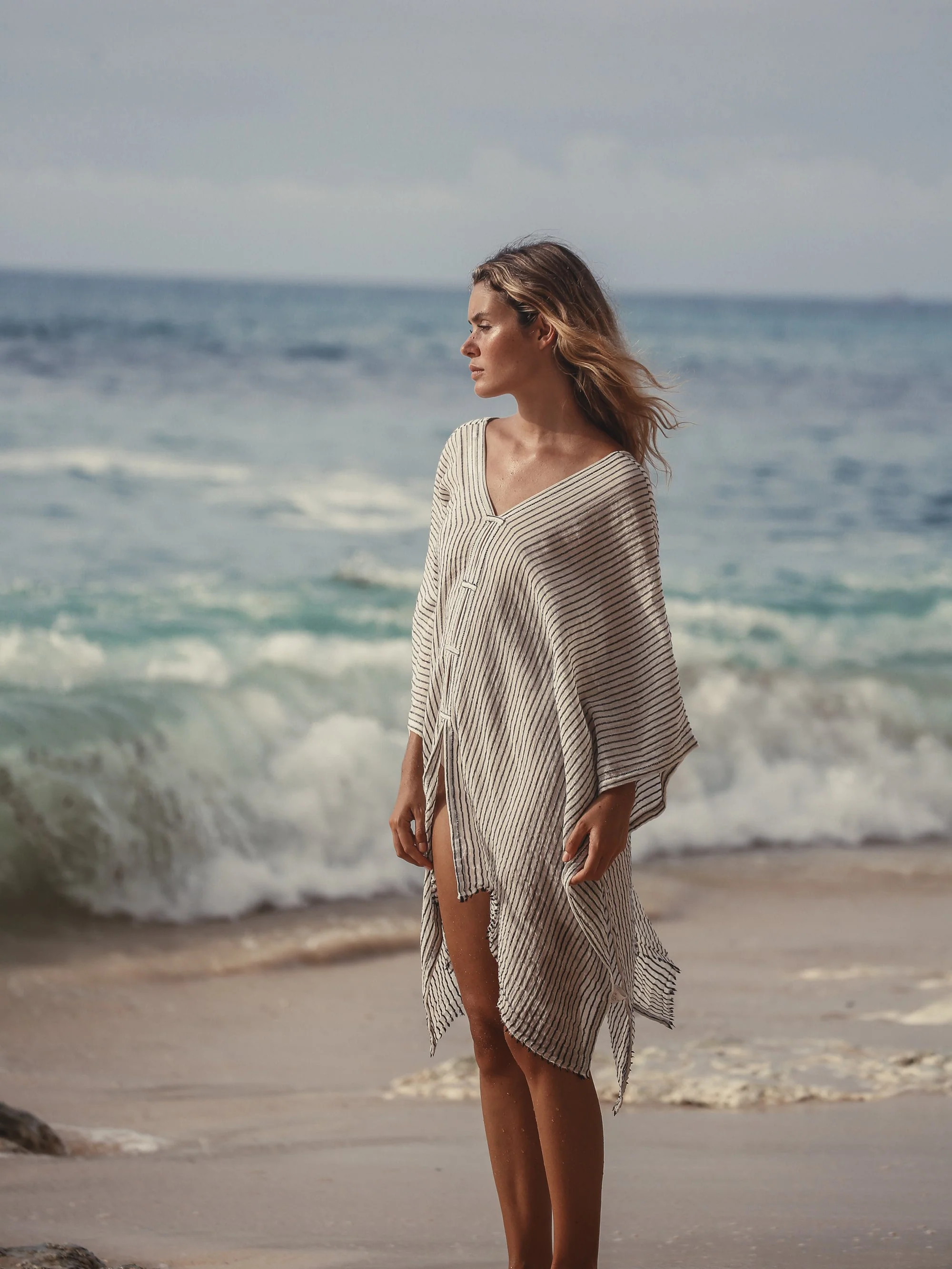 Ava Kimono - Black Stripes - Image 5