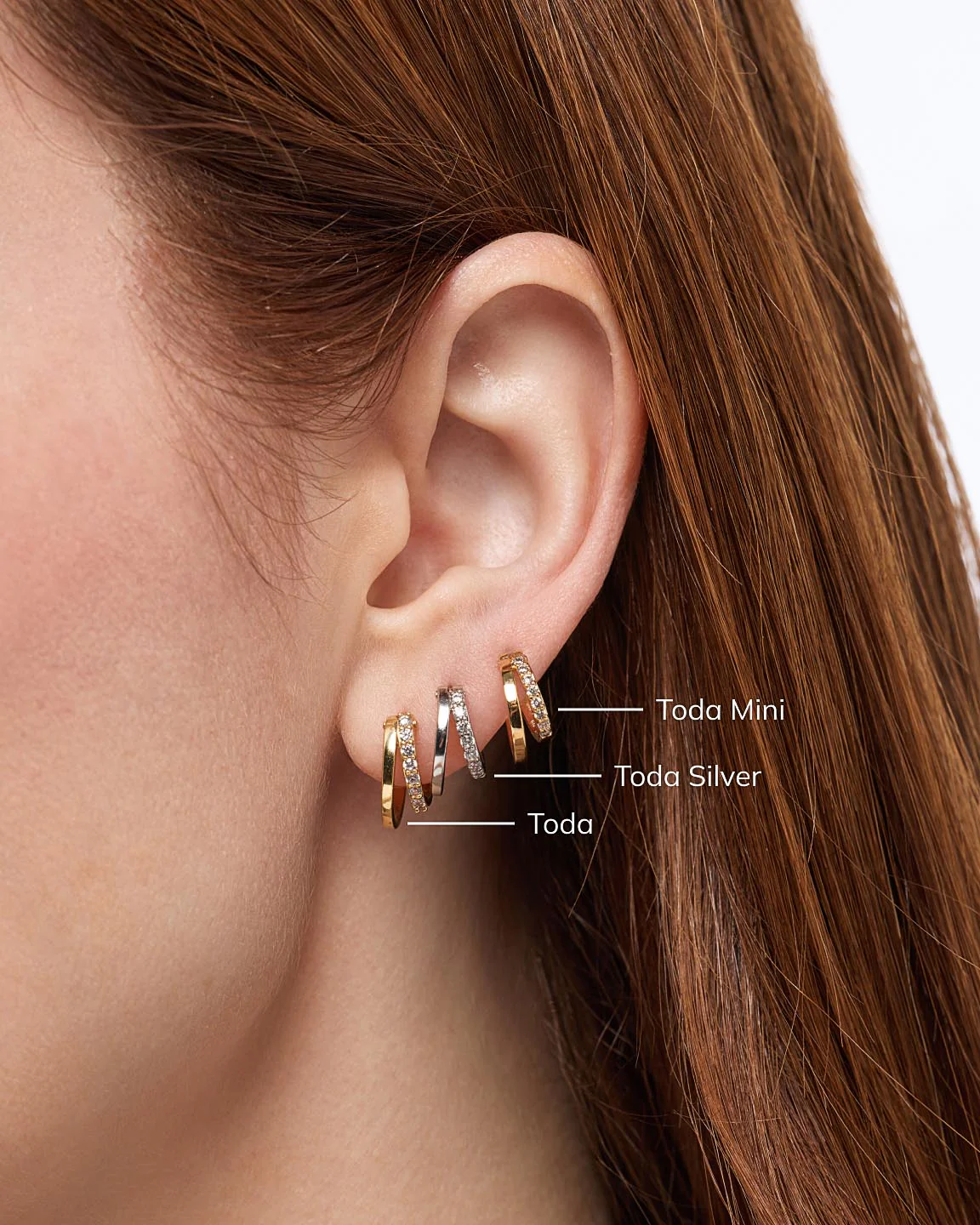 Toda Double Hoop Earrings - Image 4