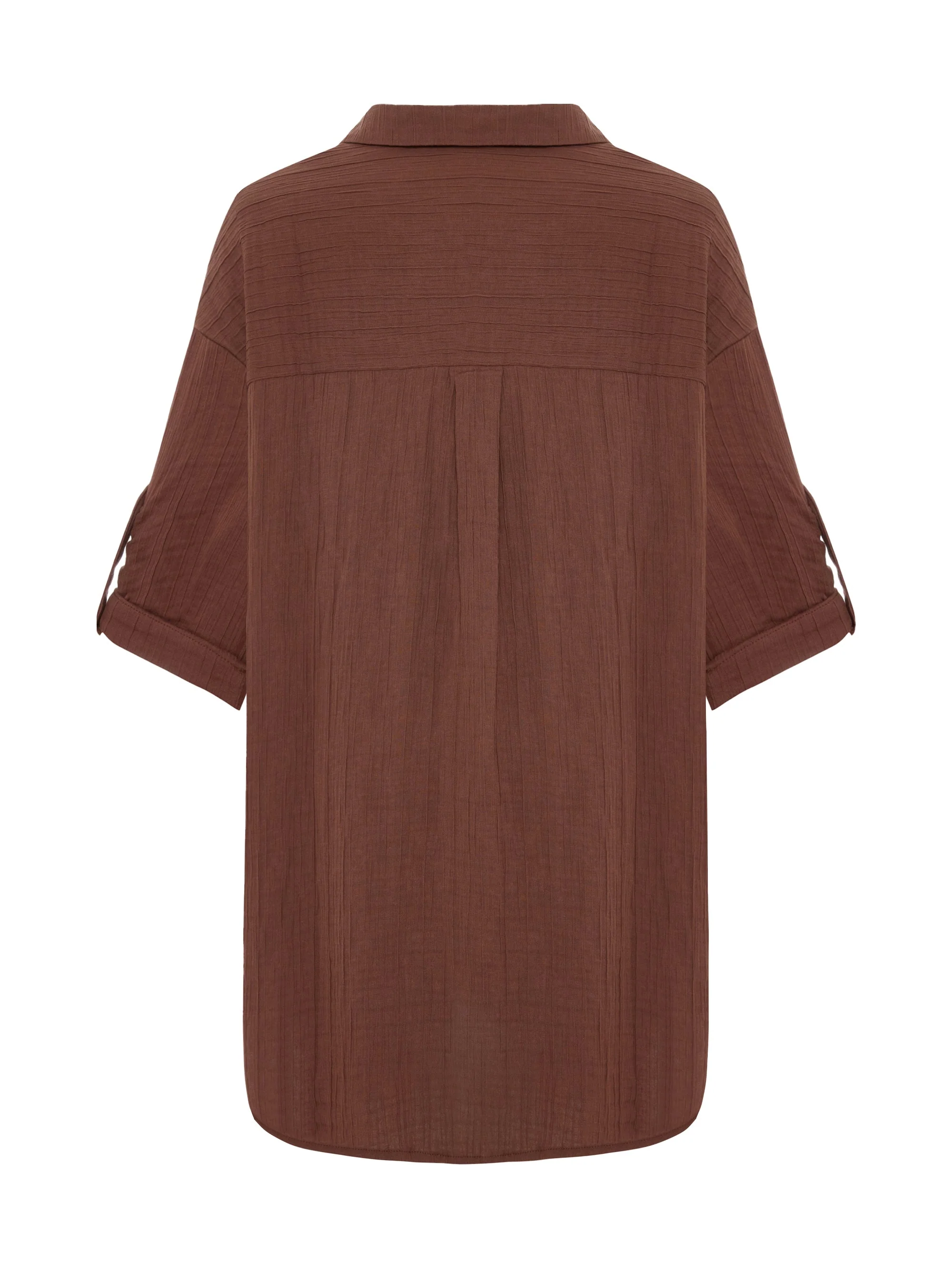Kaya Oversized Shirt Dress - Terracotta - Image 10