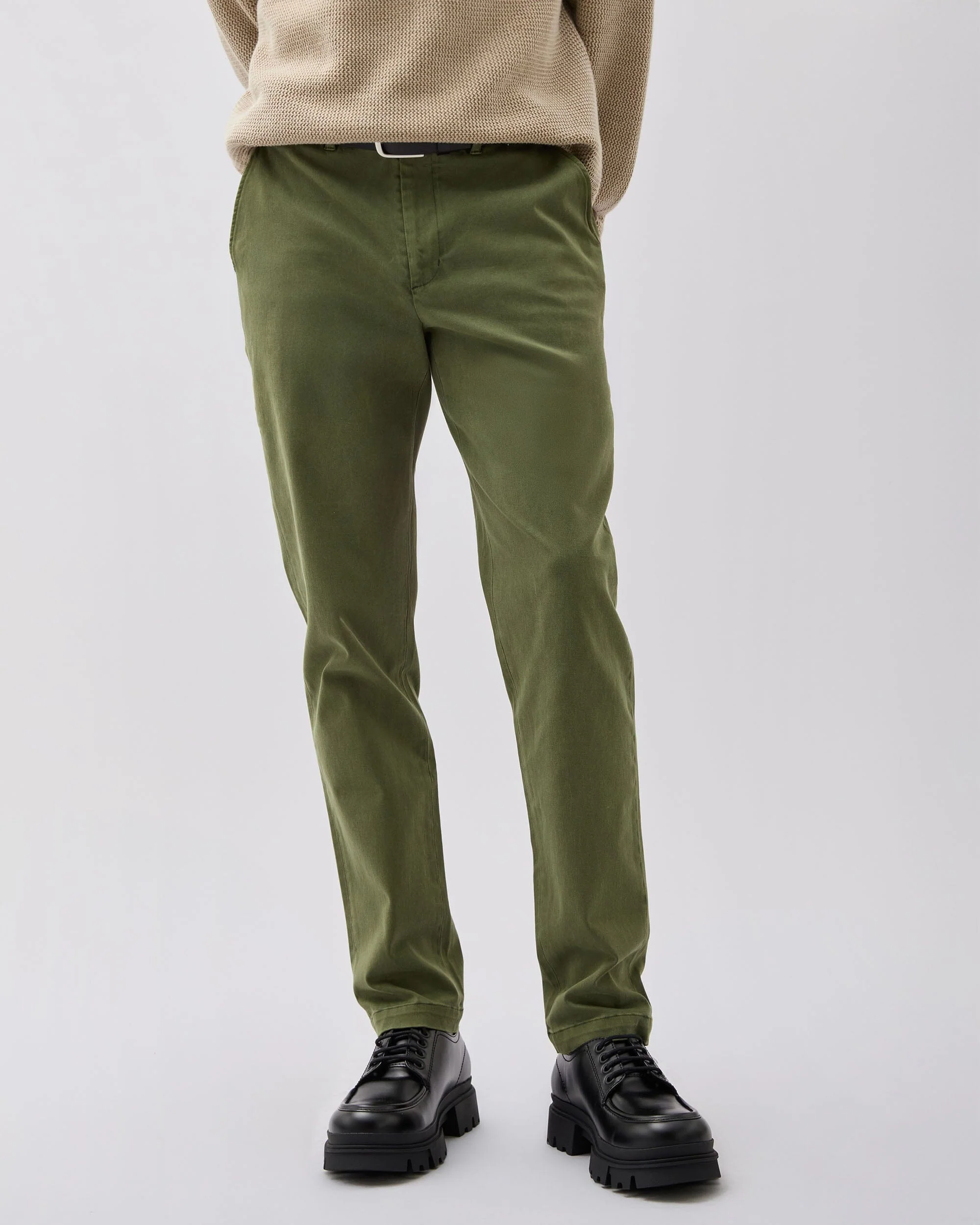 Mens Lightweight Chino - Stretch Cotton Twill - Cypress