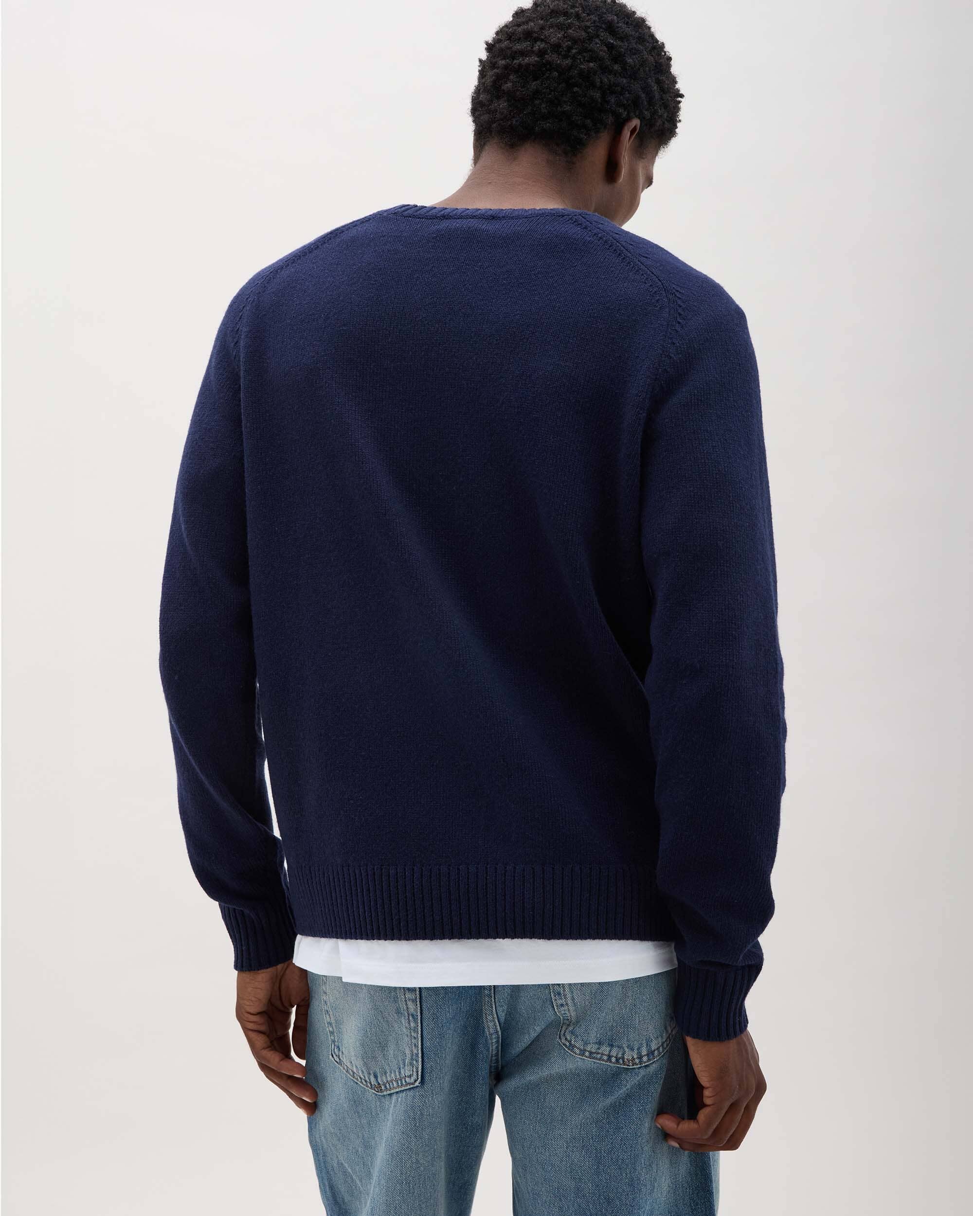 Mens Noel Sweater - Cotton Sweater Knit - Blue Nights - Image 4