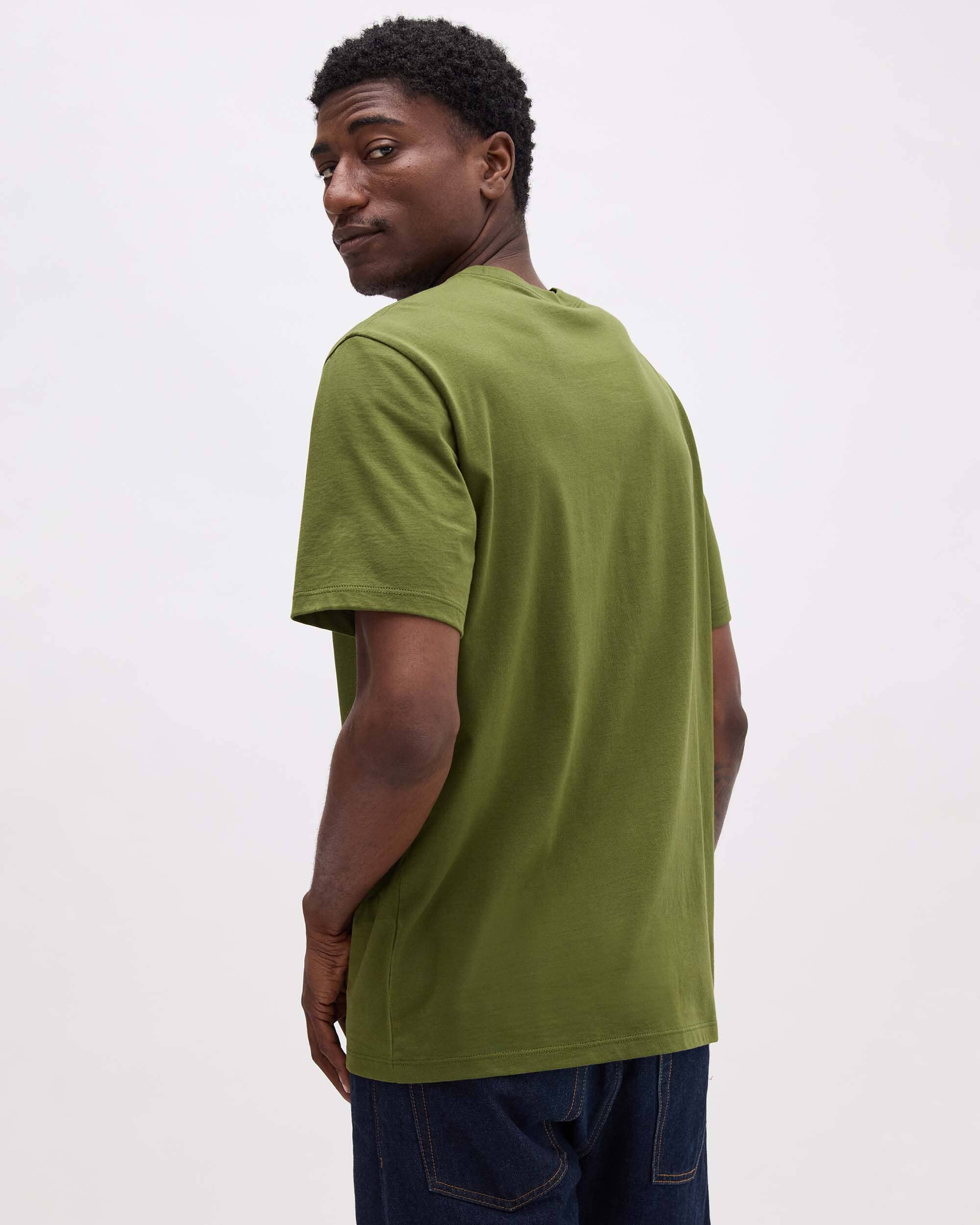 Mens Pima Pocket Tee - Pima Cotton Jersey - Cypress - Image 3