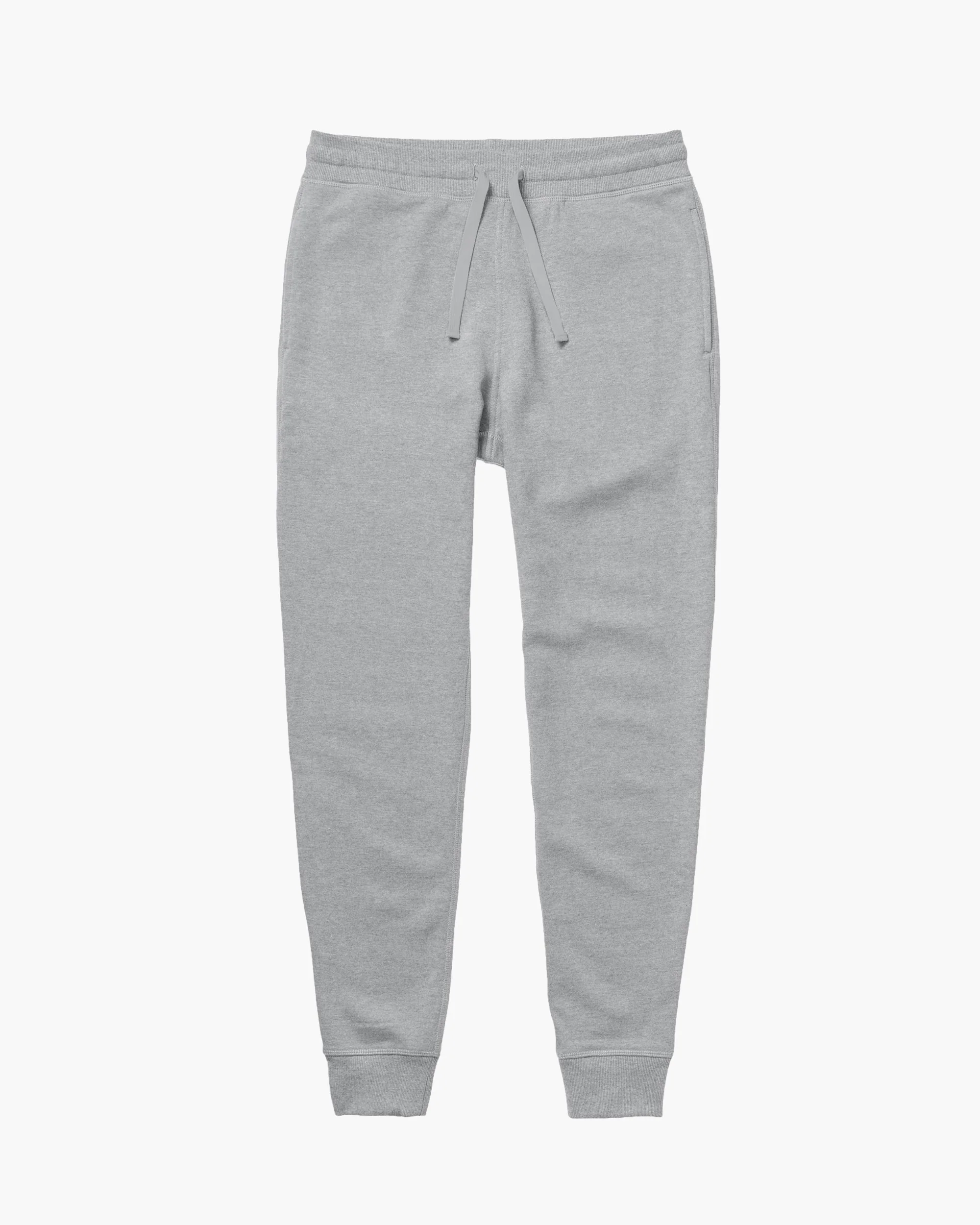 Mens Recycled Fleece Tapered Sweatpant - Recycled Fleece - Heather Grey - Image 7