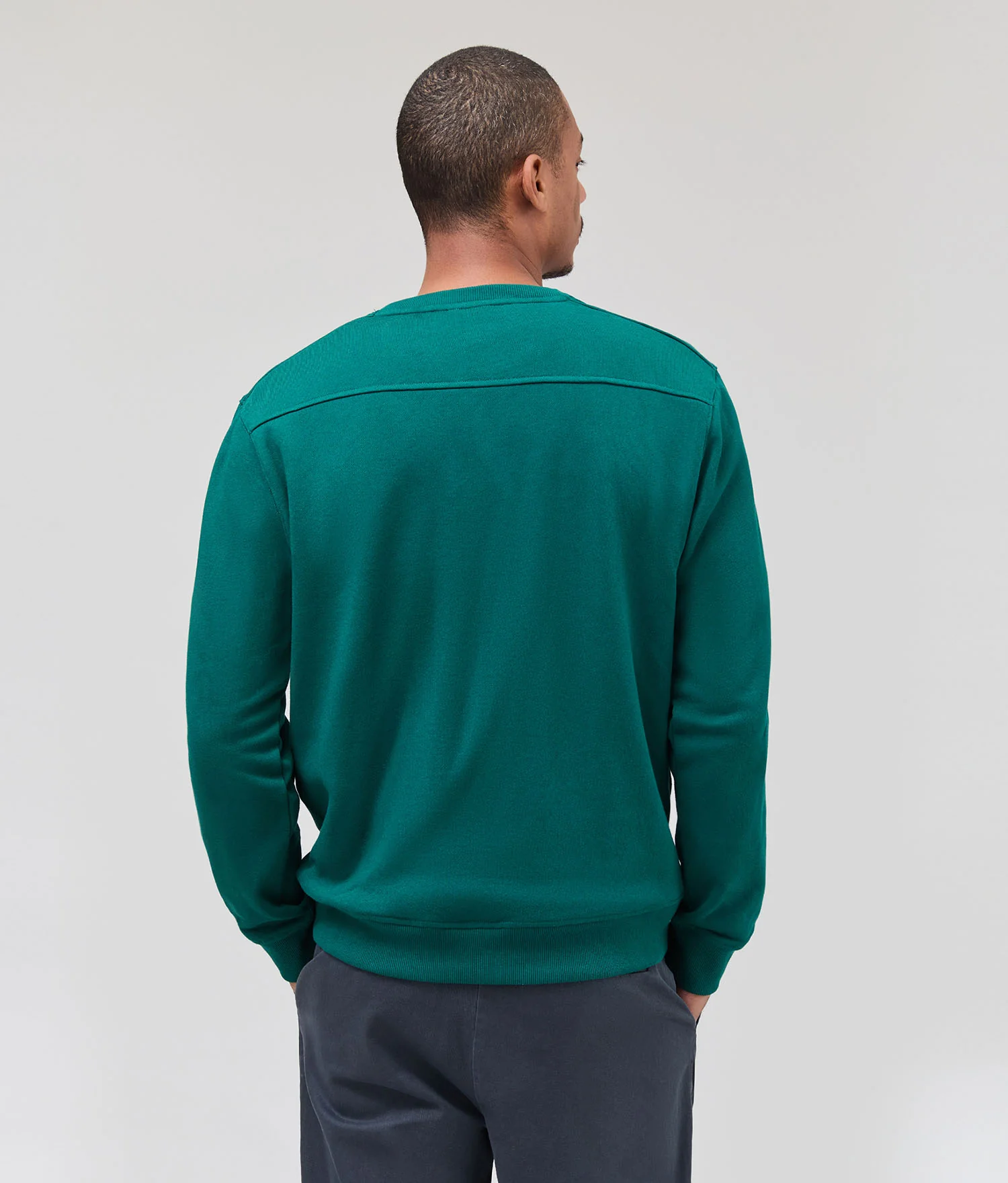 Mens Recycled Fleece Sweatshirt - Recycled Fleece - Rainforest - Image 4