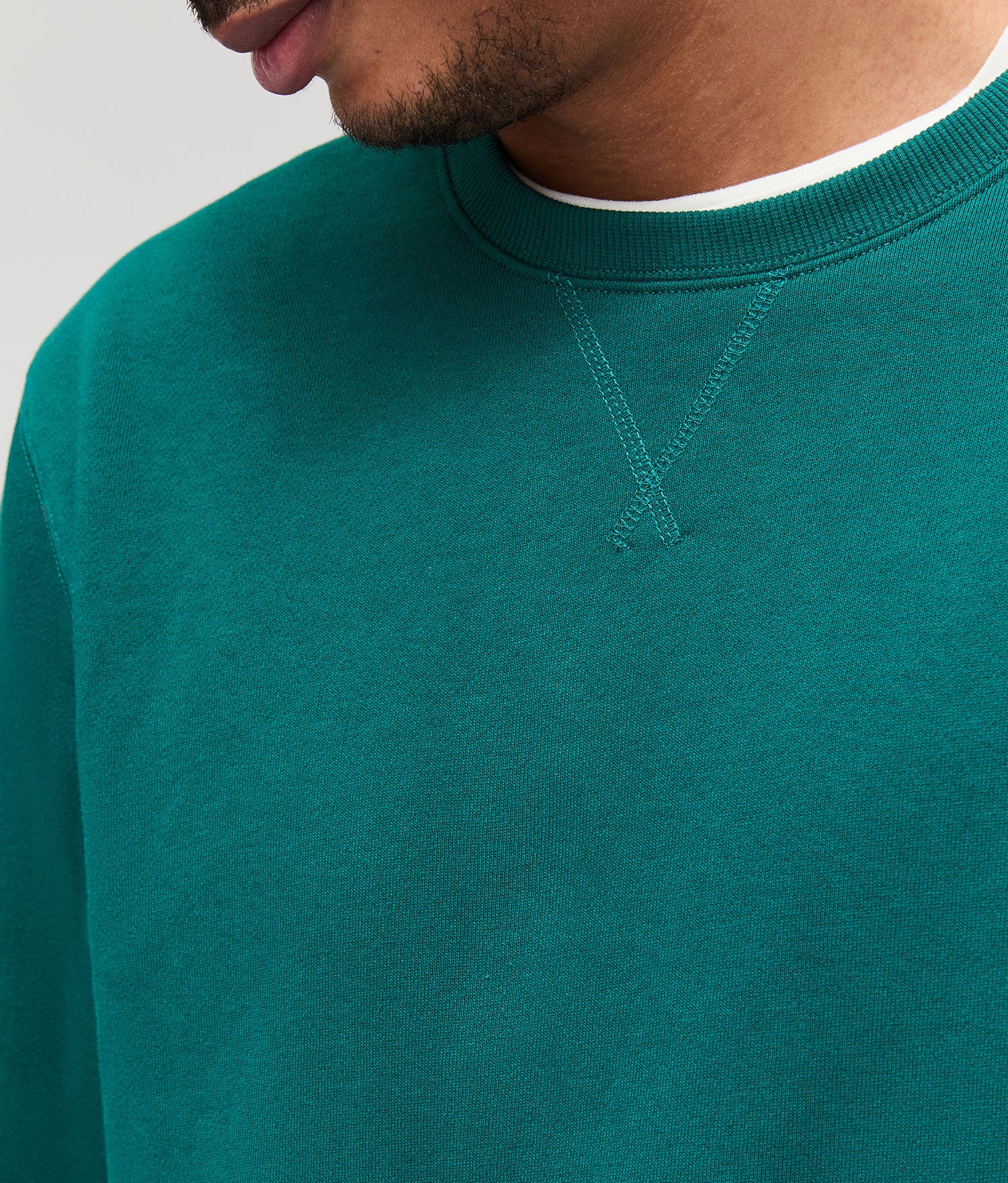 Mens Recycled Fleece Sweatshirt - Recycled Fleece - Rainforest - Image 5