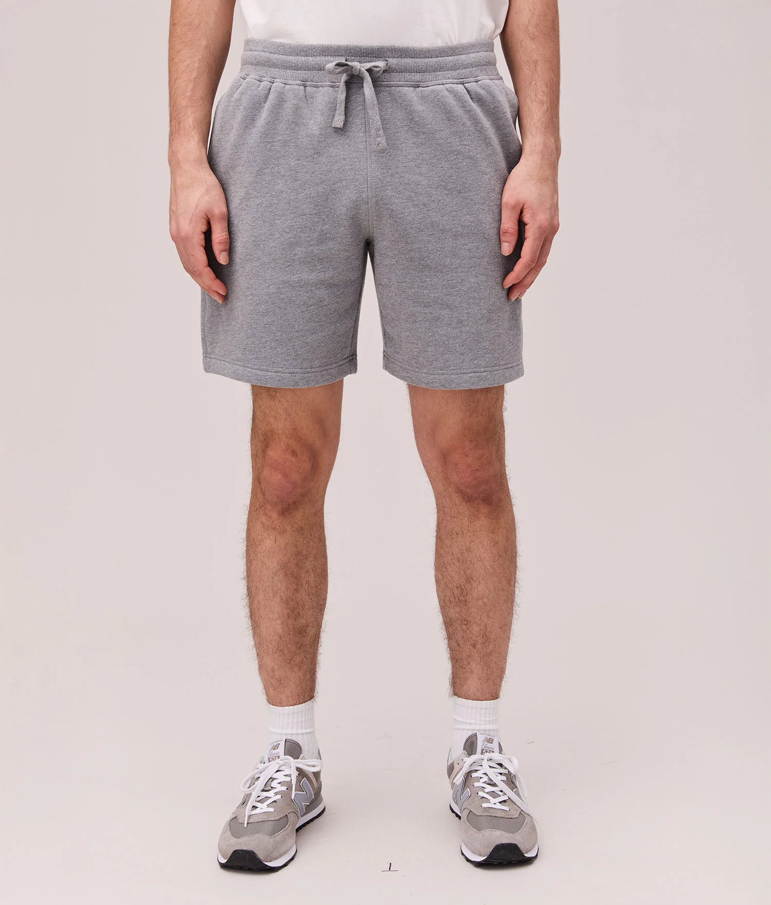 Mens Recycled Fleece Sweatshort - Recycled Fleece - Heather Grey