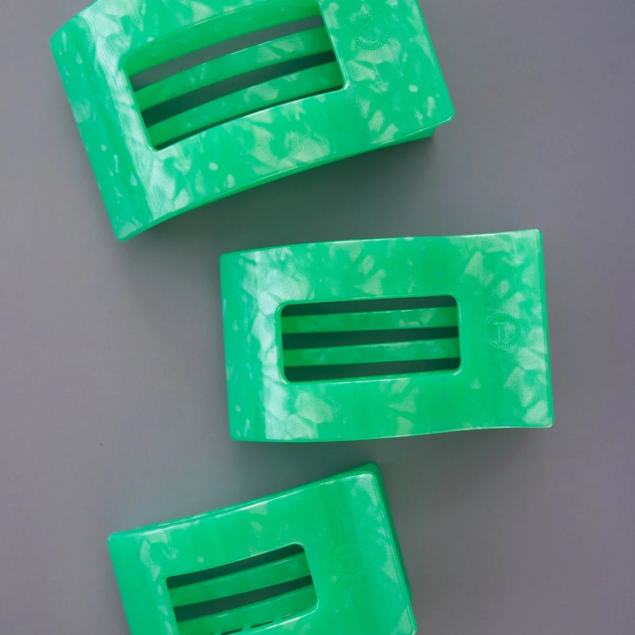 Spring Splash Medium Flat Rectangle Hair Clip - Image 5