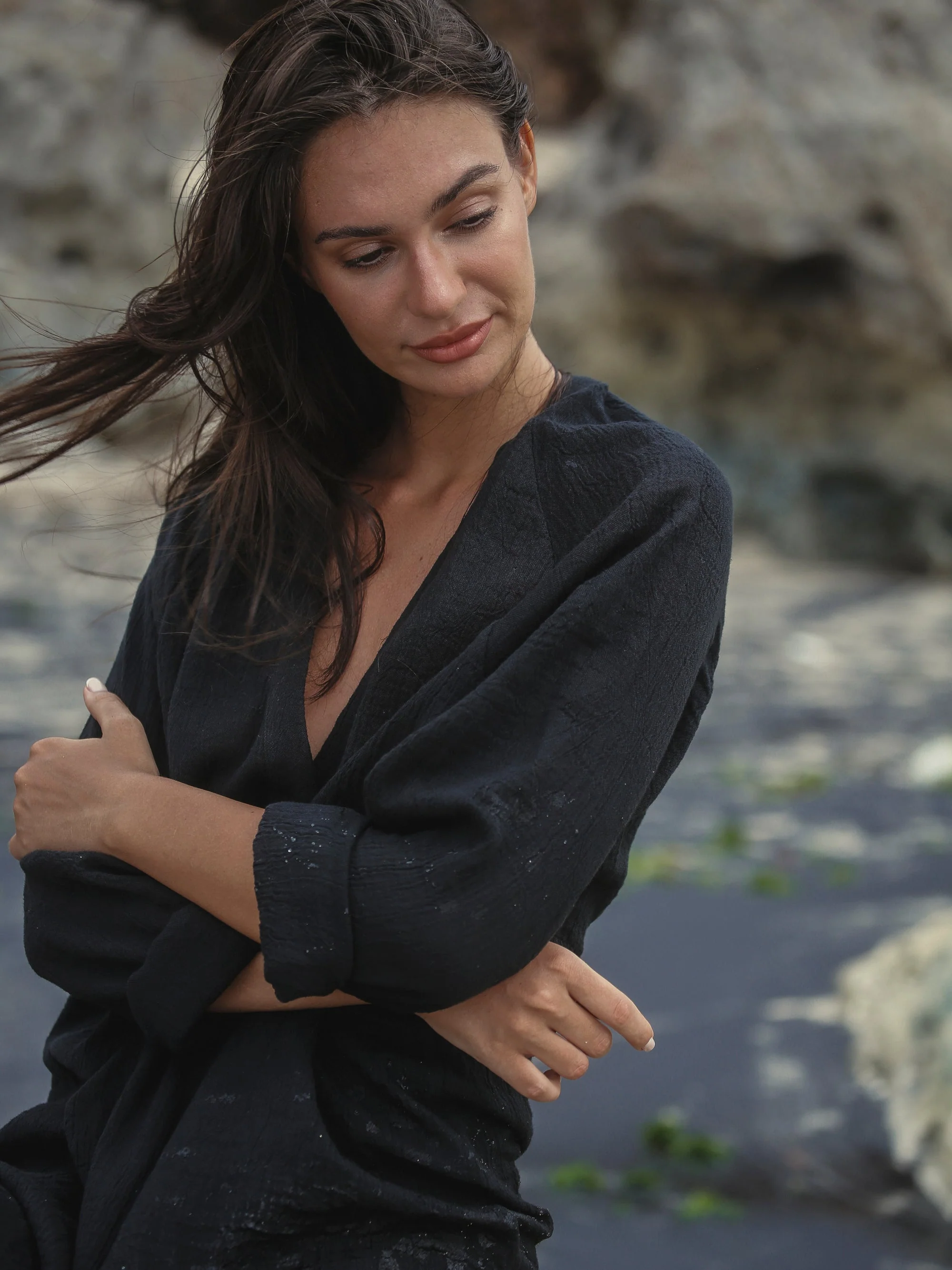 Terra Shirt Dress - Black - Image 4