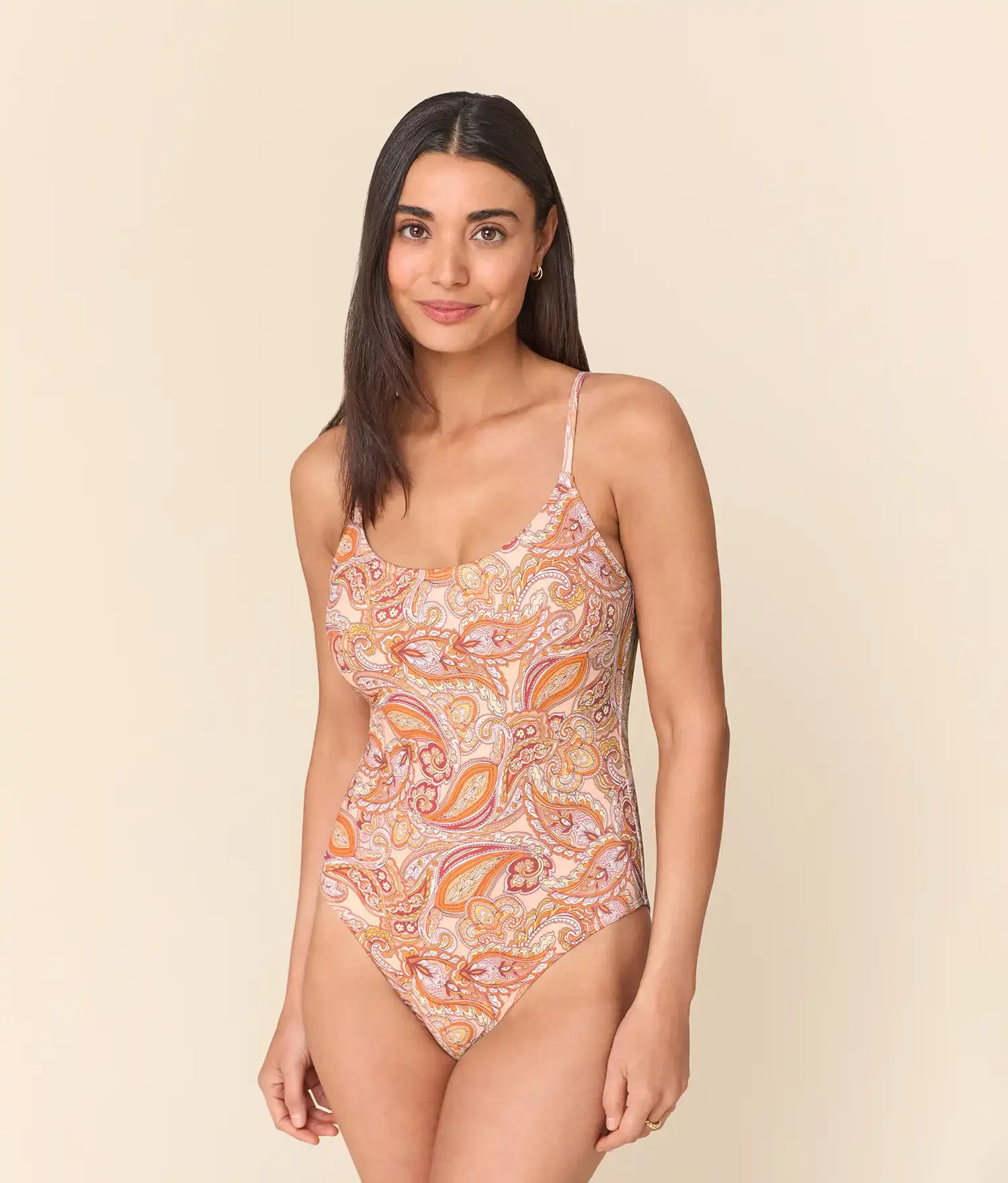 The Amalfi One Piece - Eco Nylon - Sunset Paisley - Classic - Image 4
