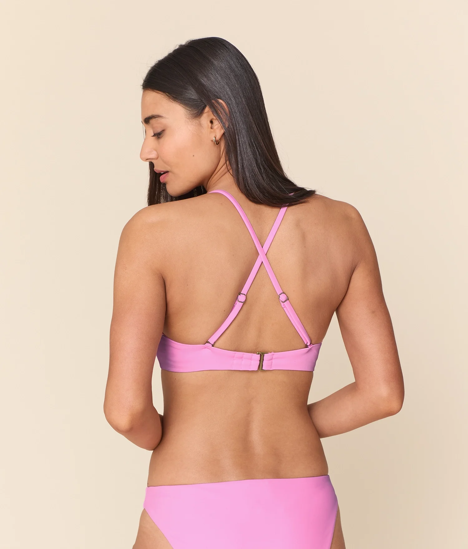 The Essex Bikini Top - Eco Nylon - Rosebloom - Image 2