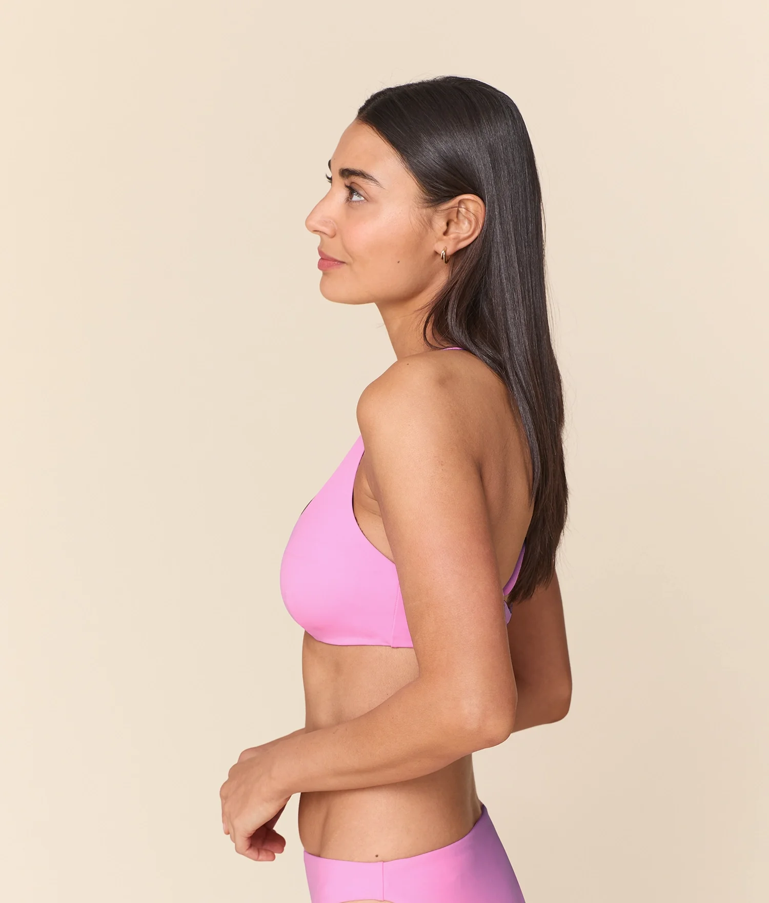 The Essex Bikini Top - Eco Nylon - Rosebloom - Image 4