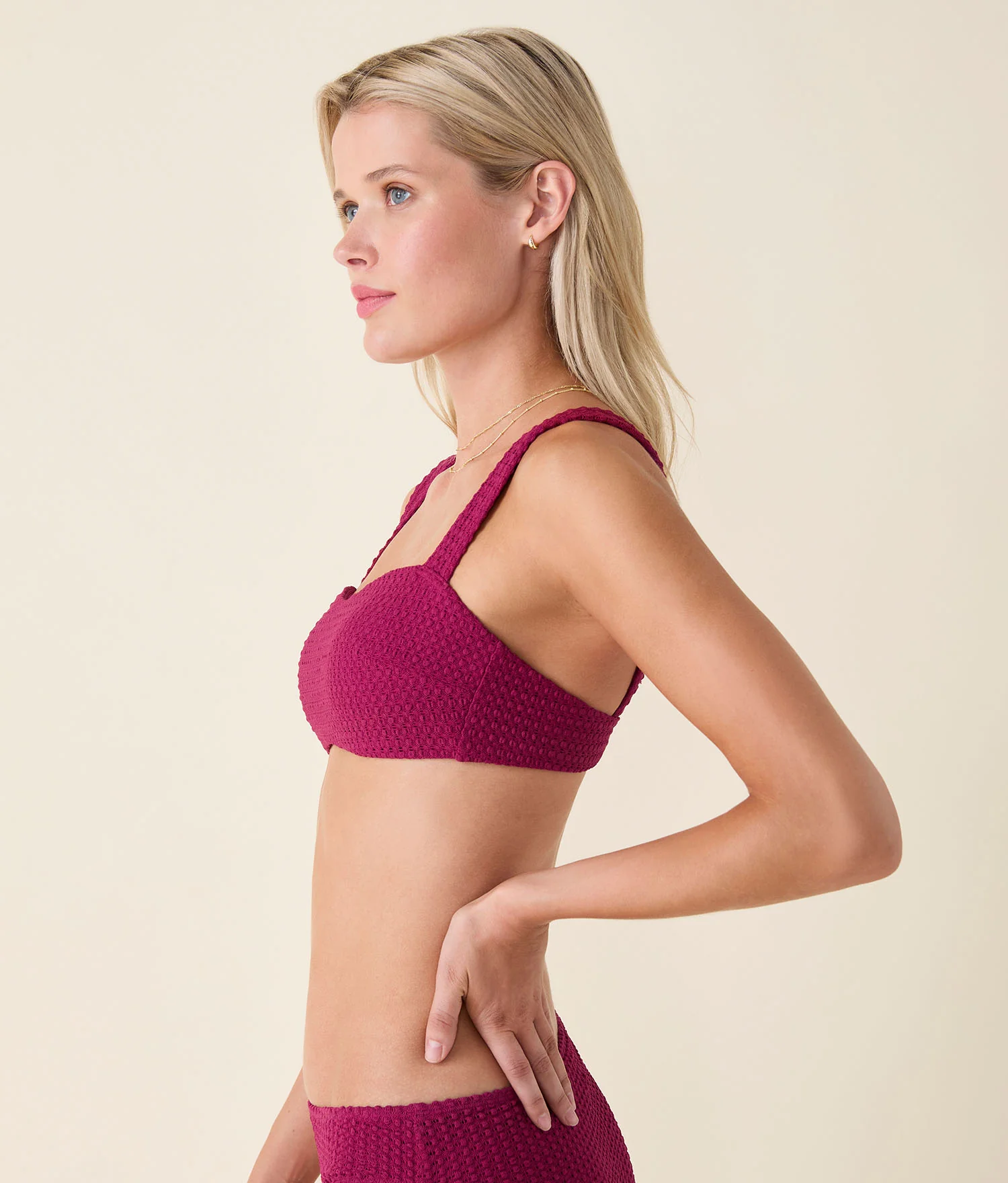 The Kalama Bikini Top - Winter Crochet - Merlot Crochet - Image 3