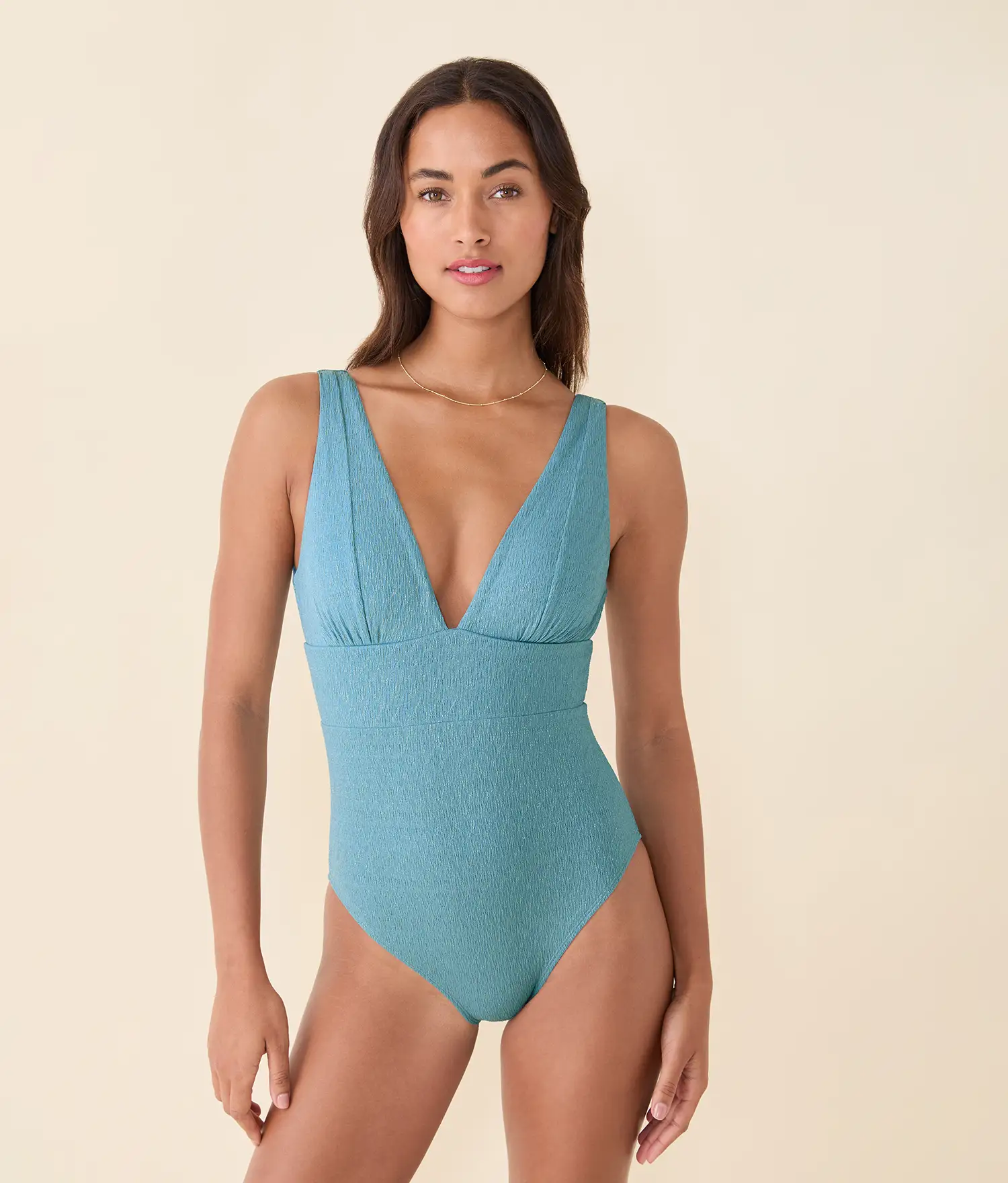 The Mykonos One Piece - Shimmer - Serene - Long Torso