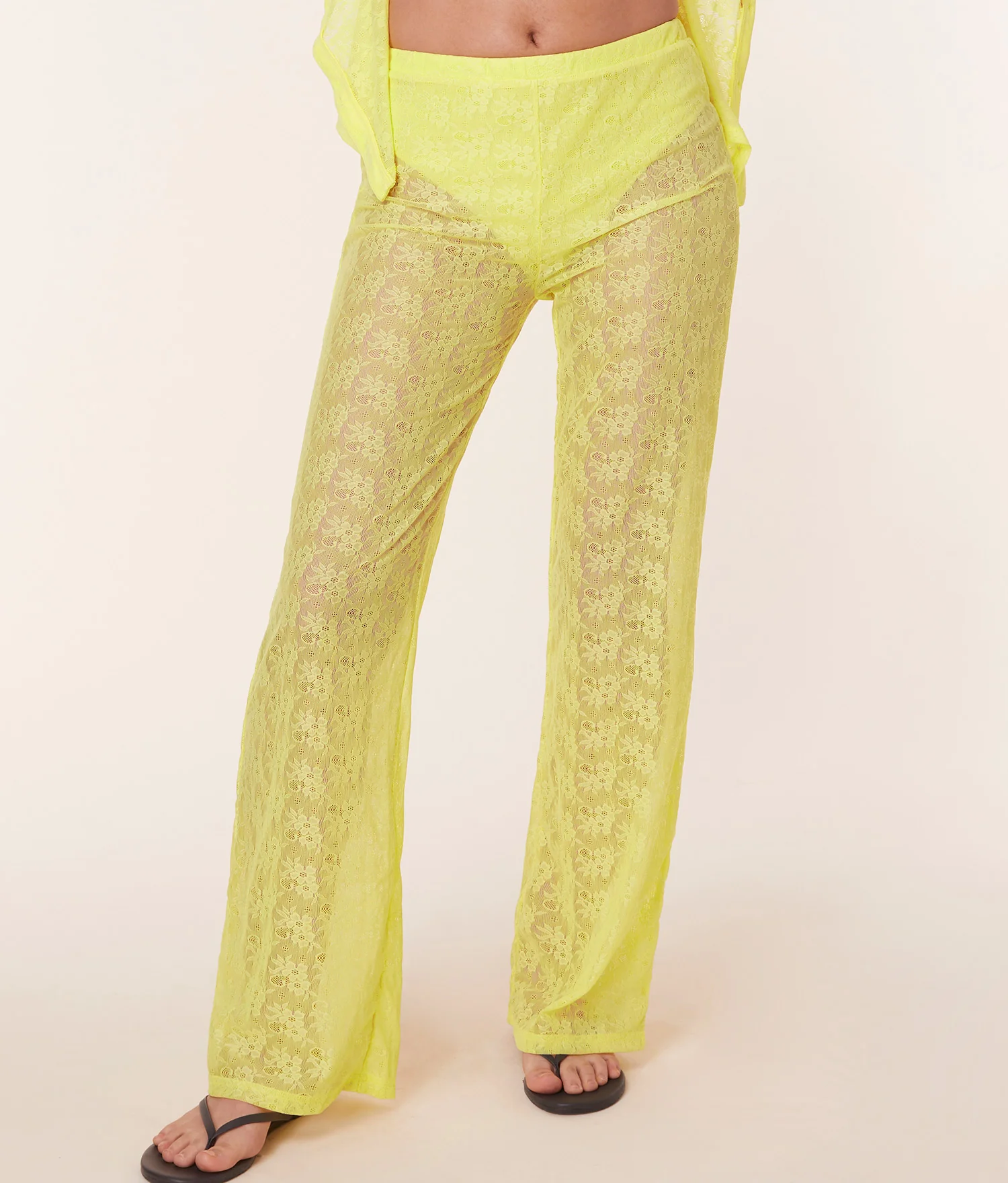 The Suva Pant - Floral Lace - Limeade - Image 4