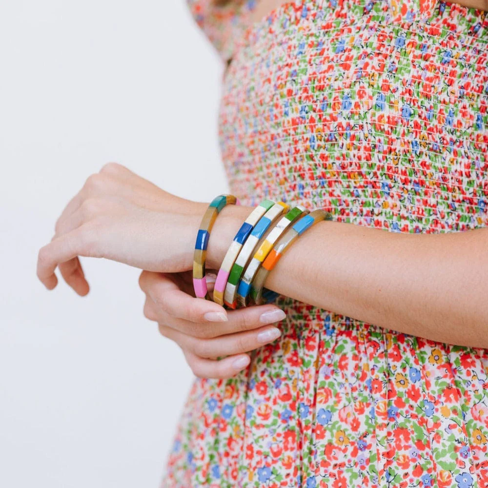 Watercolor Tile Bangle Set - Image 4
