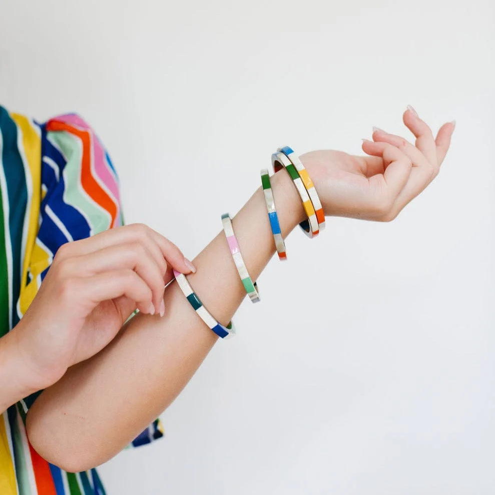 Watercolor Tile Bangle Set - Image 5