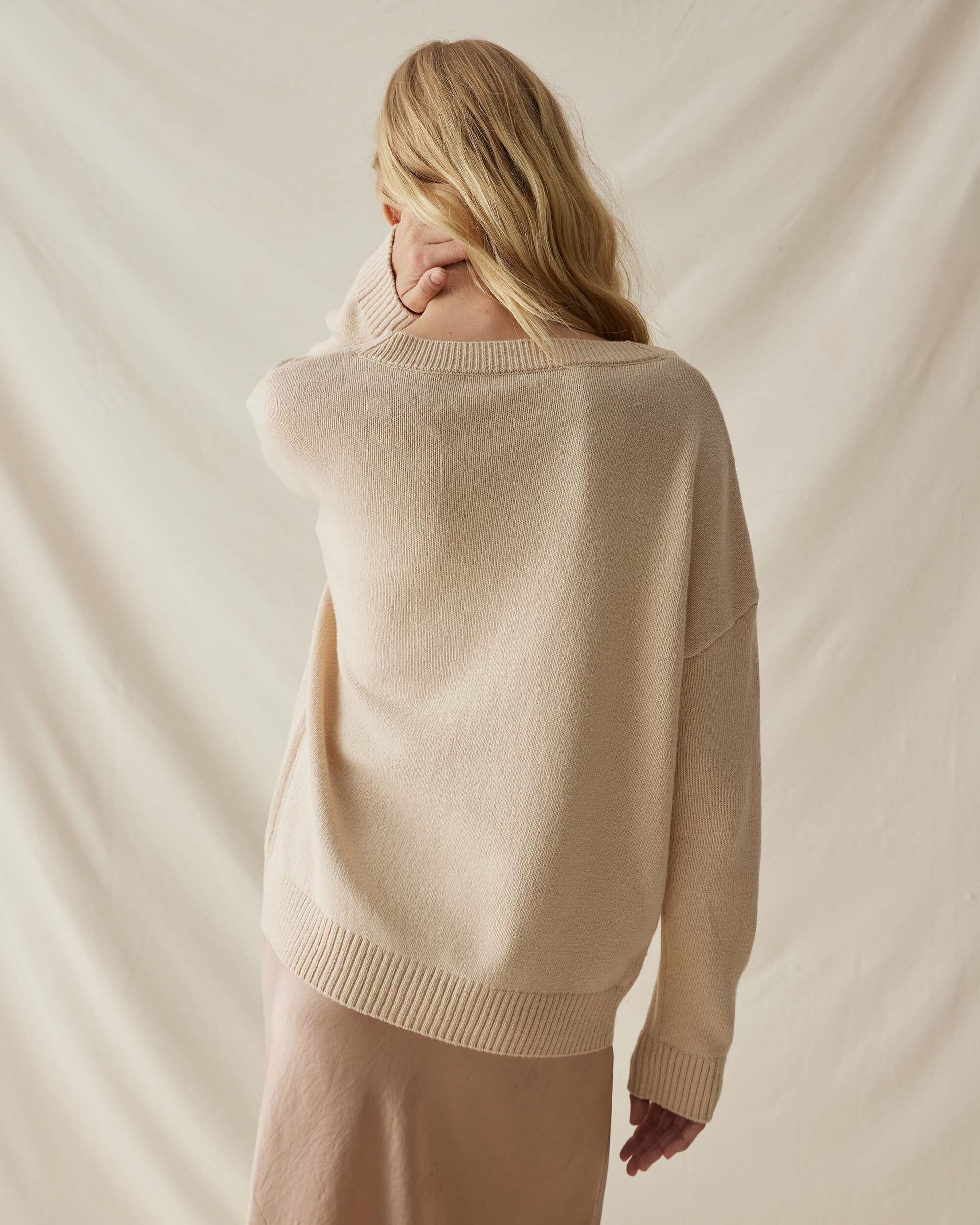 Womens Alexa Lightweight Cardigan - Cotton Sweater Knit - Whitecap - Image 3