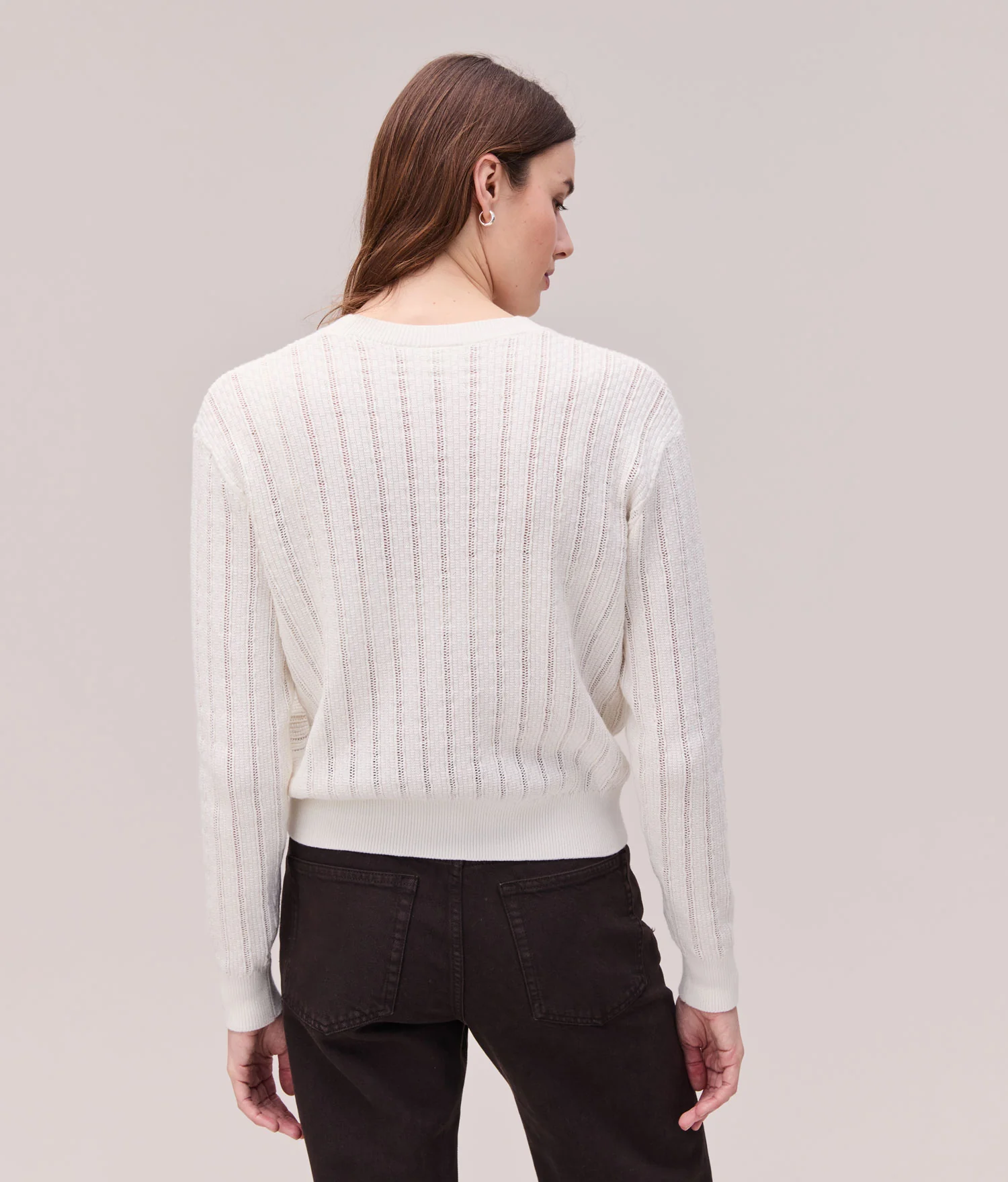Womens Canyon Sweater - Cotton Sweater Knit - Coconut Milk - Image 2