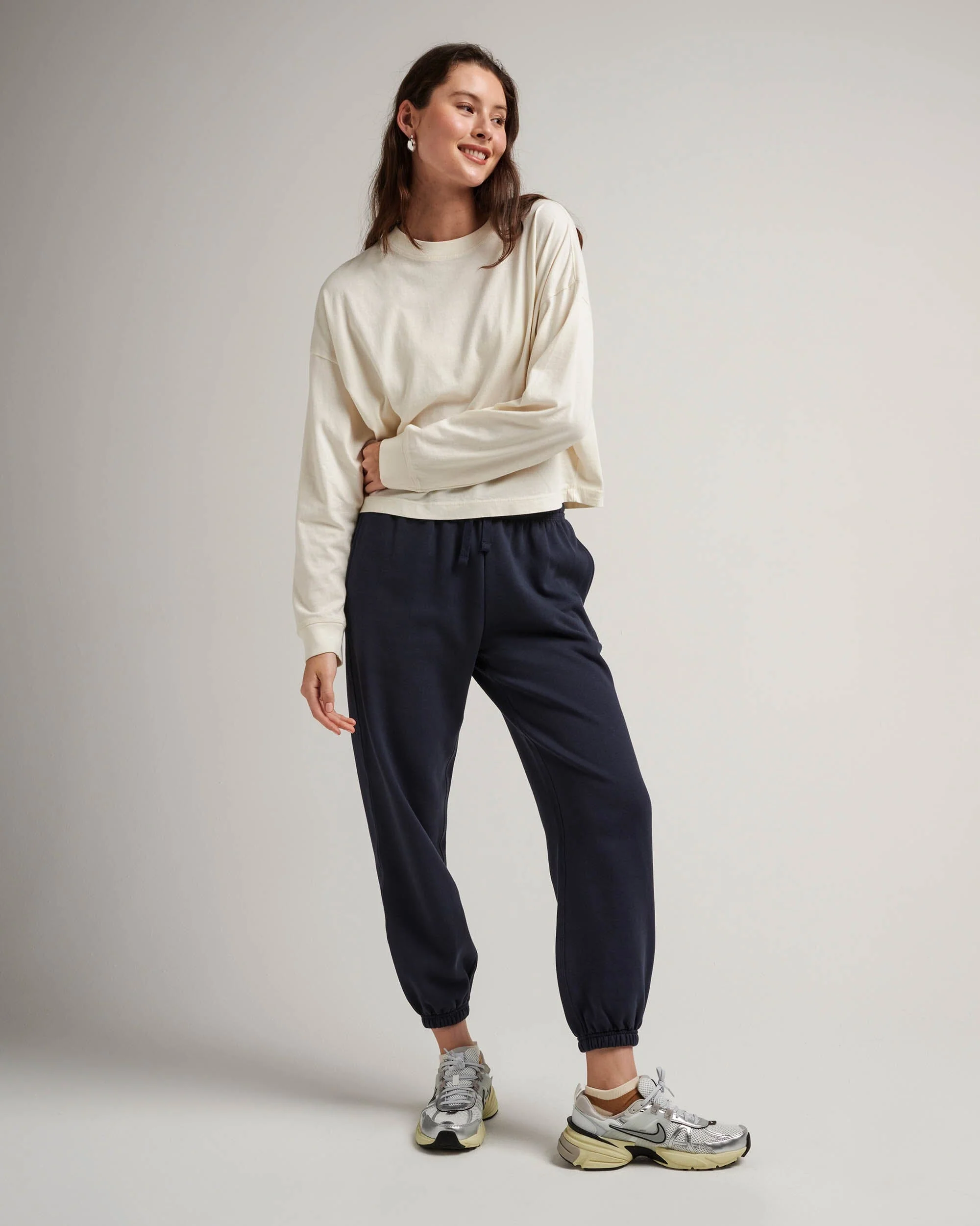 Womens Recycled Fleece Classic Sweatpant - Recycled Fleece - Blue Nights - Image 2