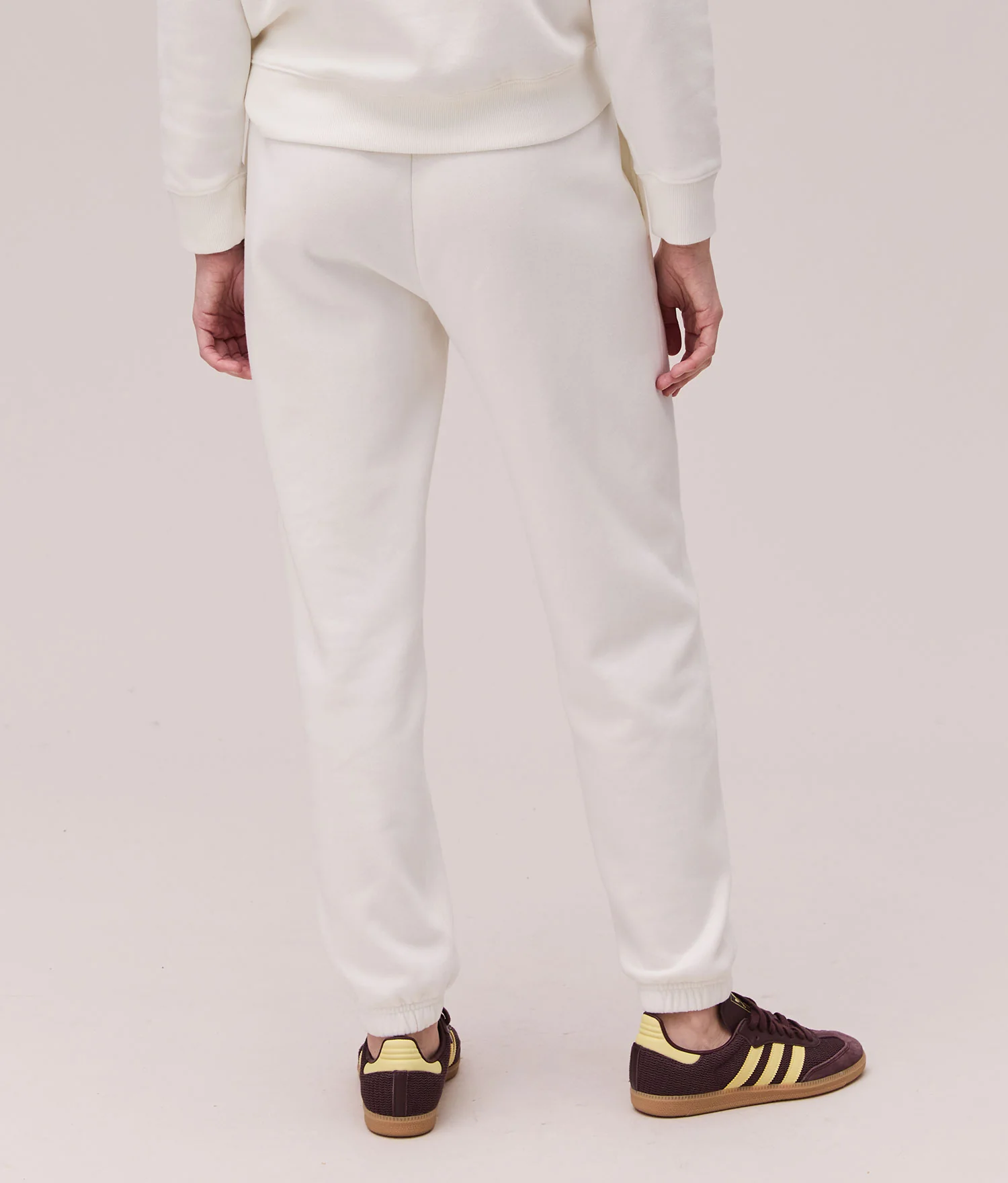 Womens Recycled Fleece Classic Sweatpant - Recycled Fleece - Coconut Milk - Image 2