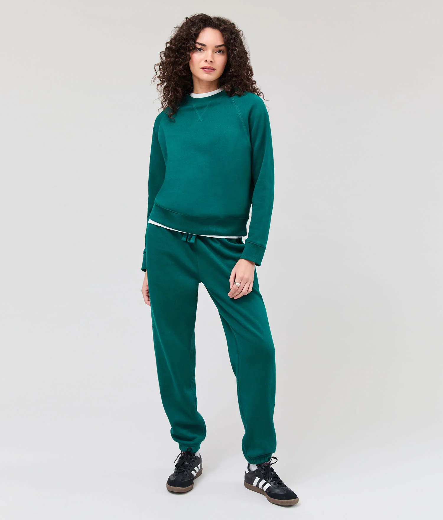 Womens Recycled Fleece Classic Sweatpant - Recycled Fleece - Rainforest - Image 2