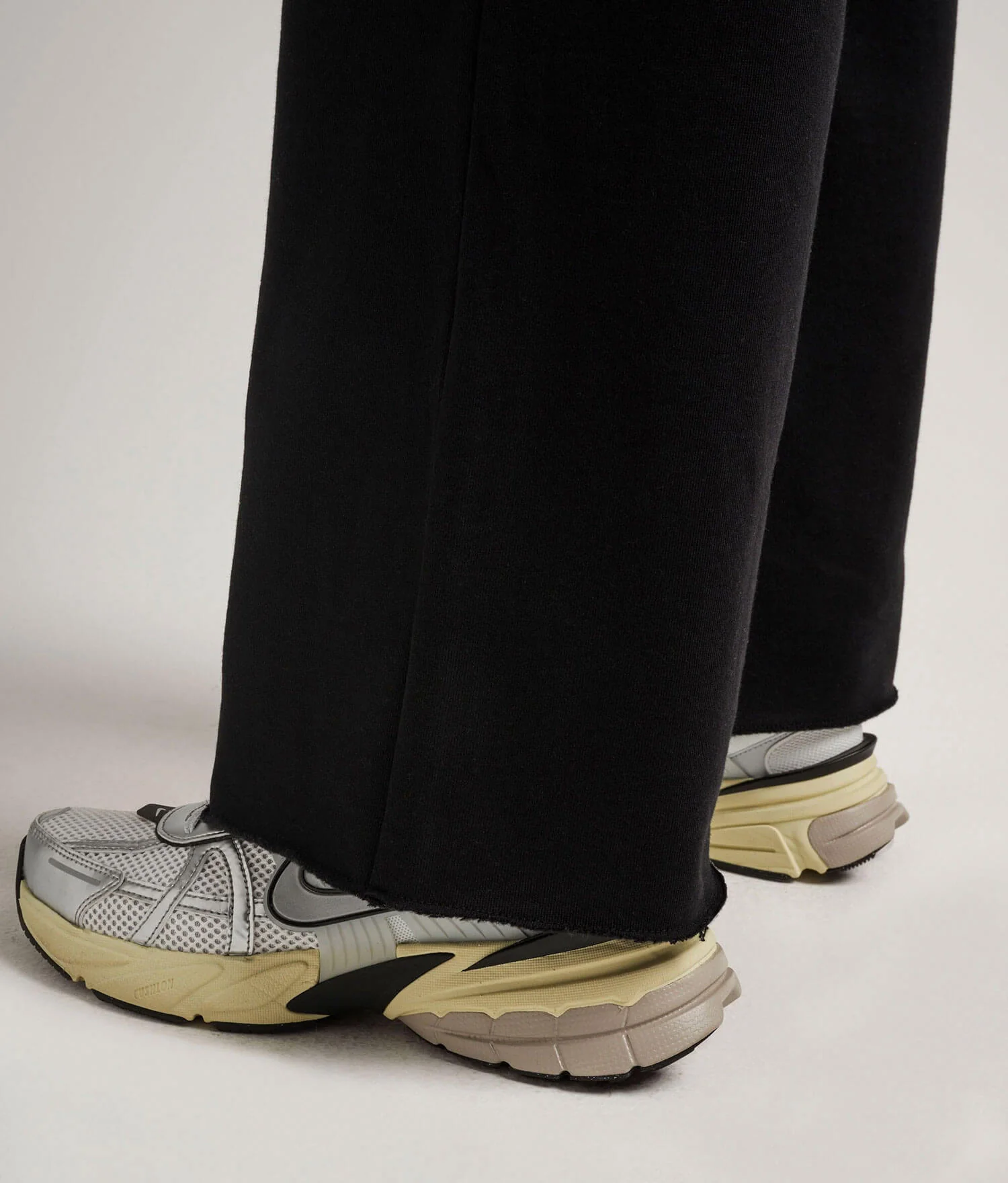 Womens Recycled Fleece Wide Leg Pant - Recycled Fleece - Black - Image 3