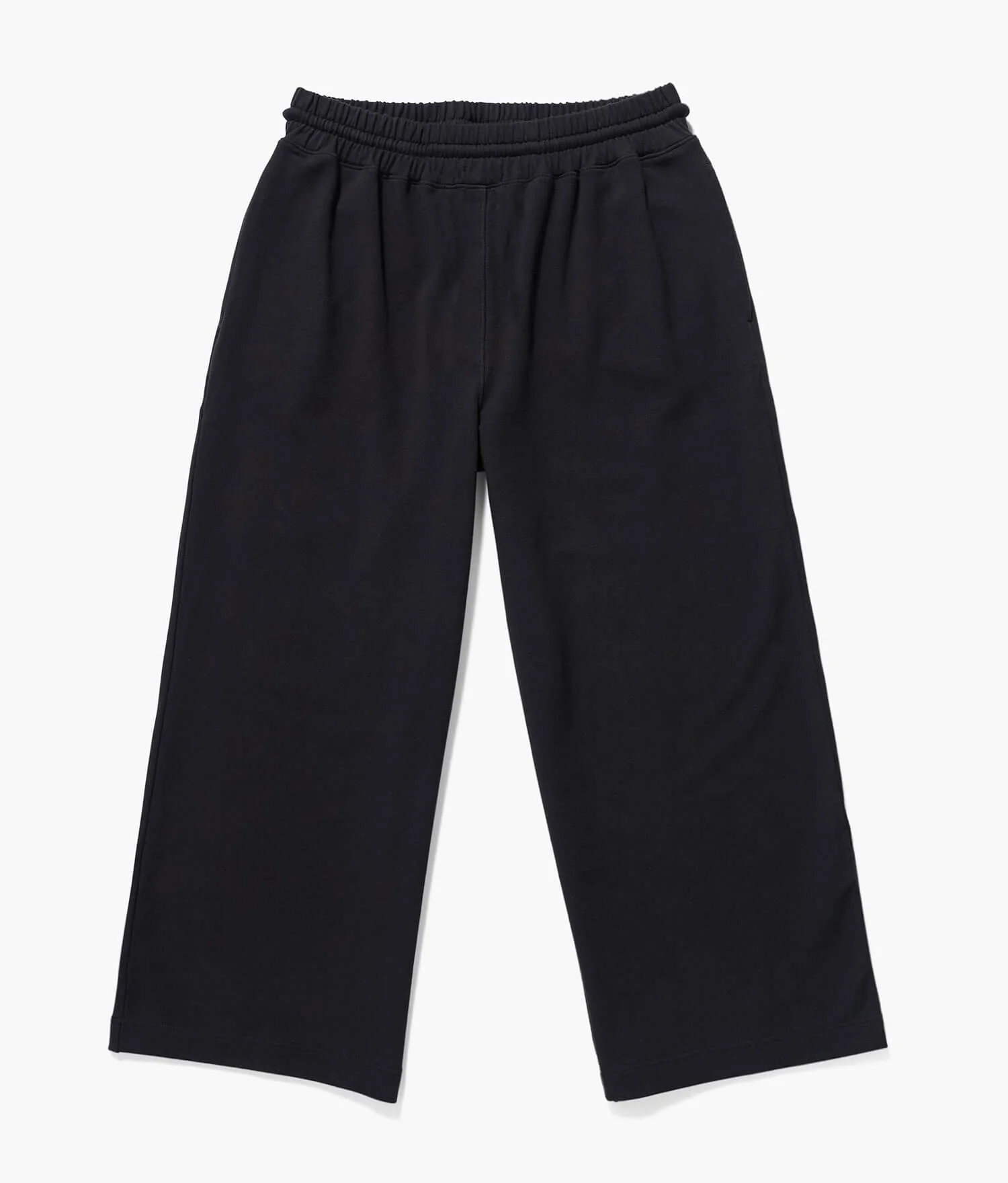 Womens Recycled Fleece Wide Leg Pant - Recycled Fleece - Black - Image 5