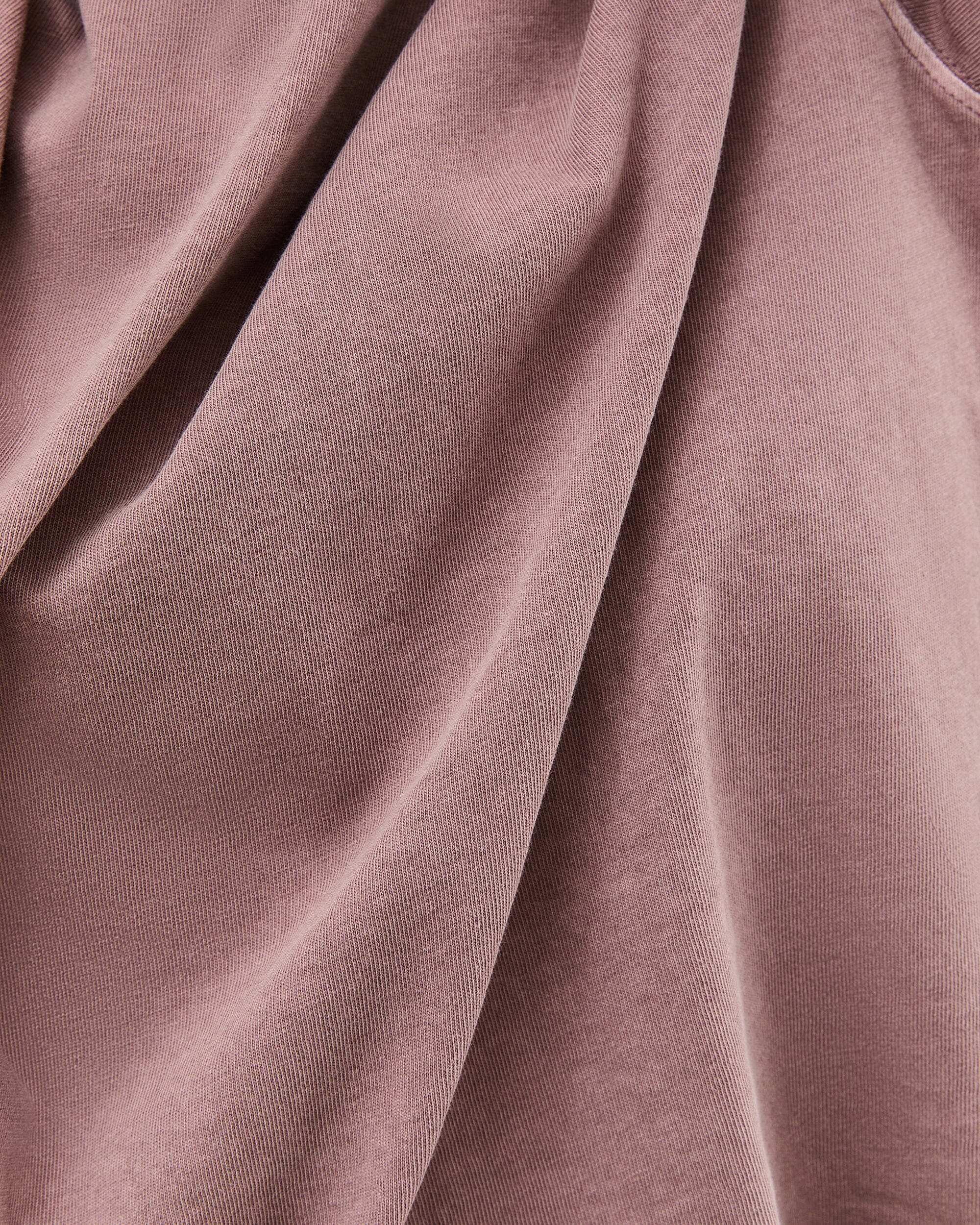 Womens Relaxed Crop Tee - Pigment Dye Jersey - Plum Smoke - Image 5