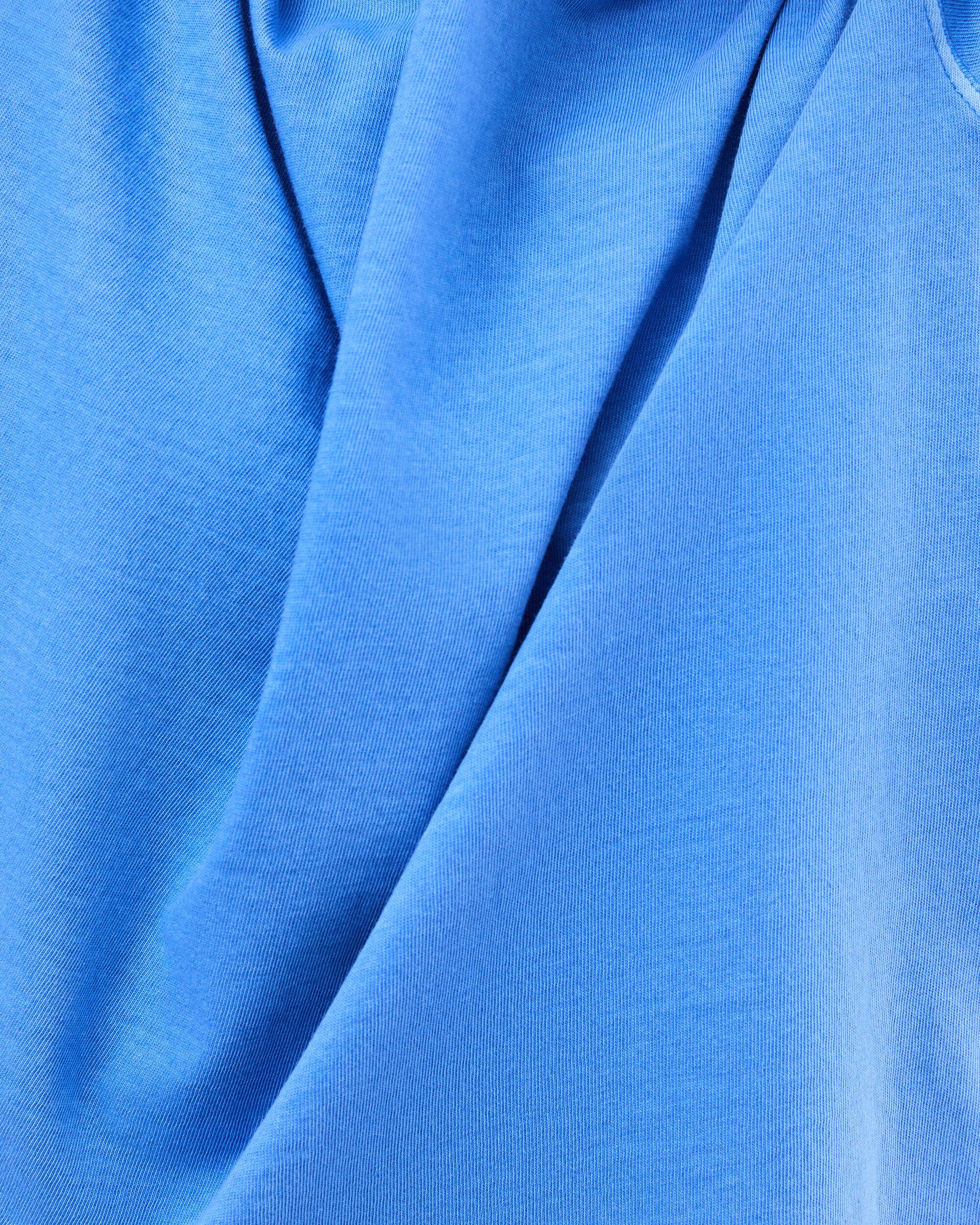 Womens Relaxed Crop Tee - Pigment Dye Jersey - Pop Blue - Image 6