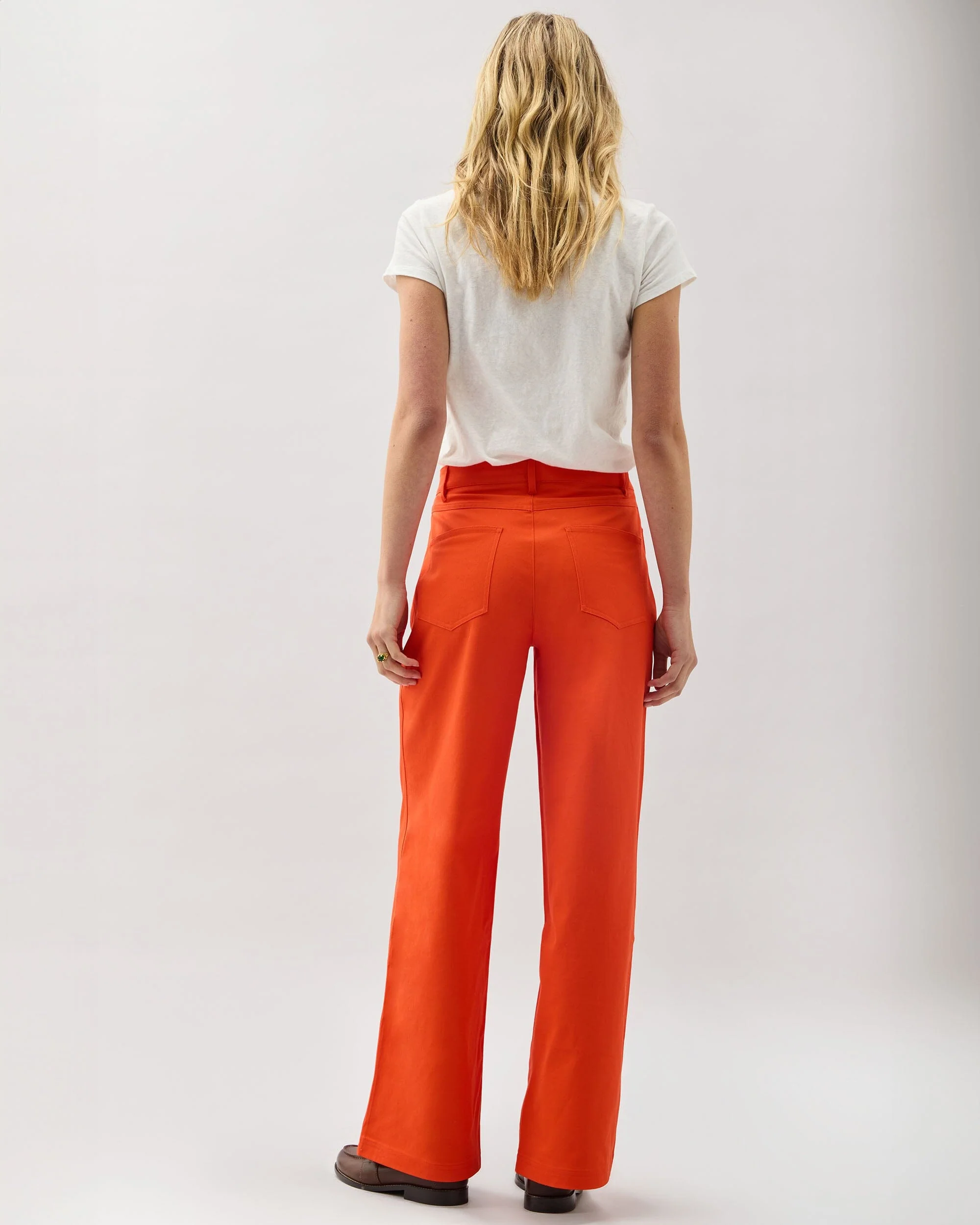 Womens Tracy Twill Pant - Stretch Cotton Twill - Heirloom Red - Image 4