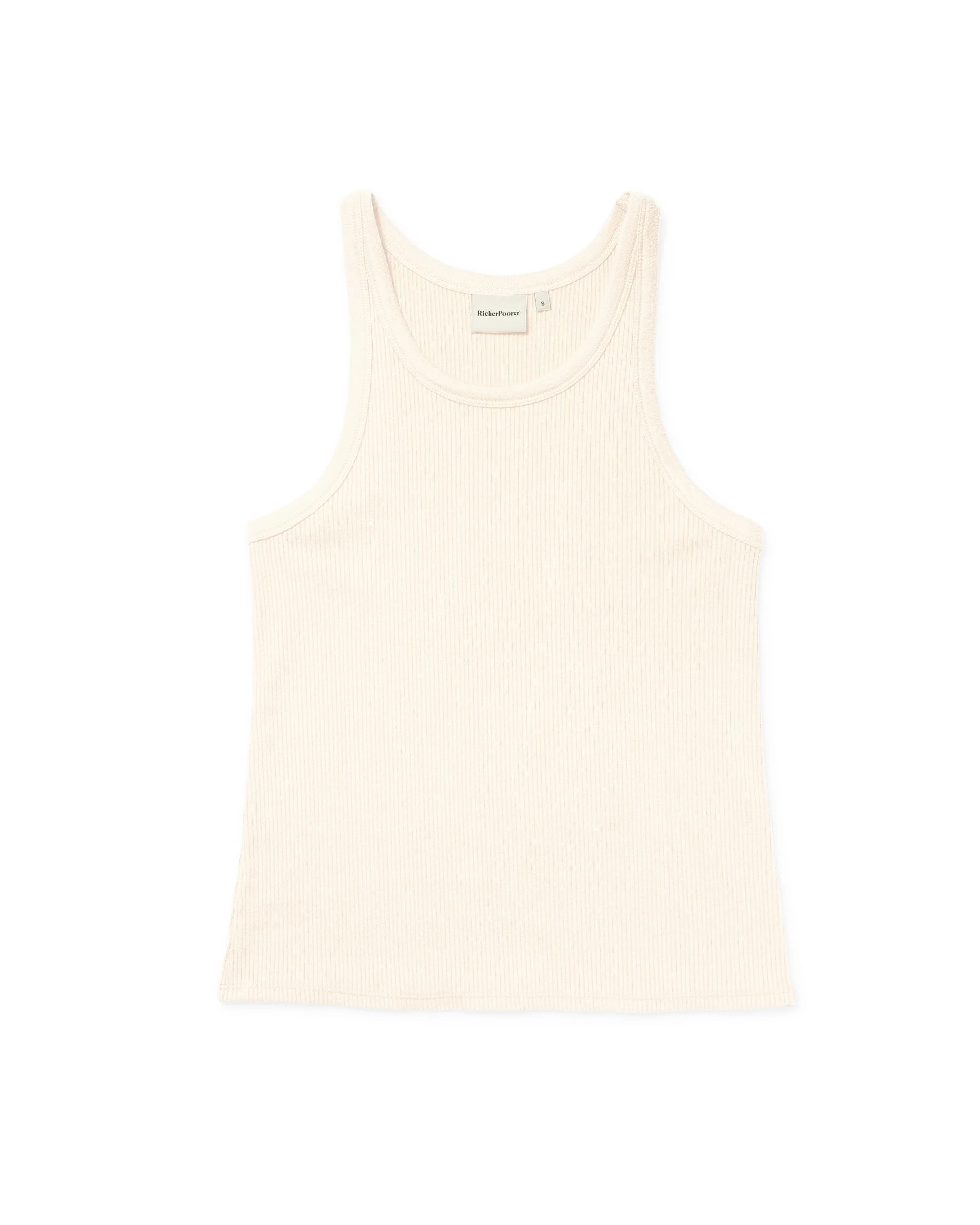 Womens Vintage Rib Tank - Lyocell Rib Knit - Bone - Image 6