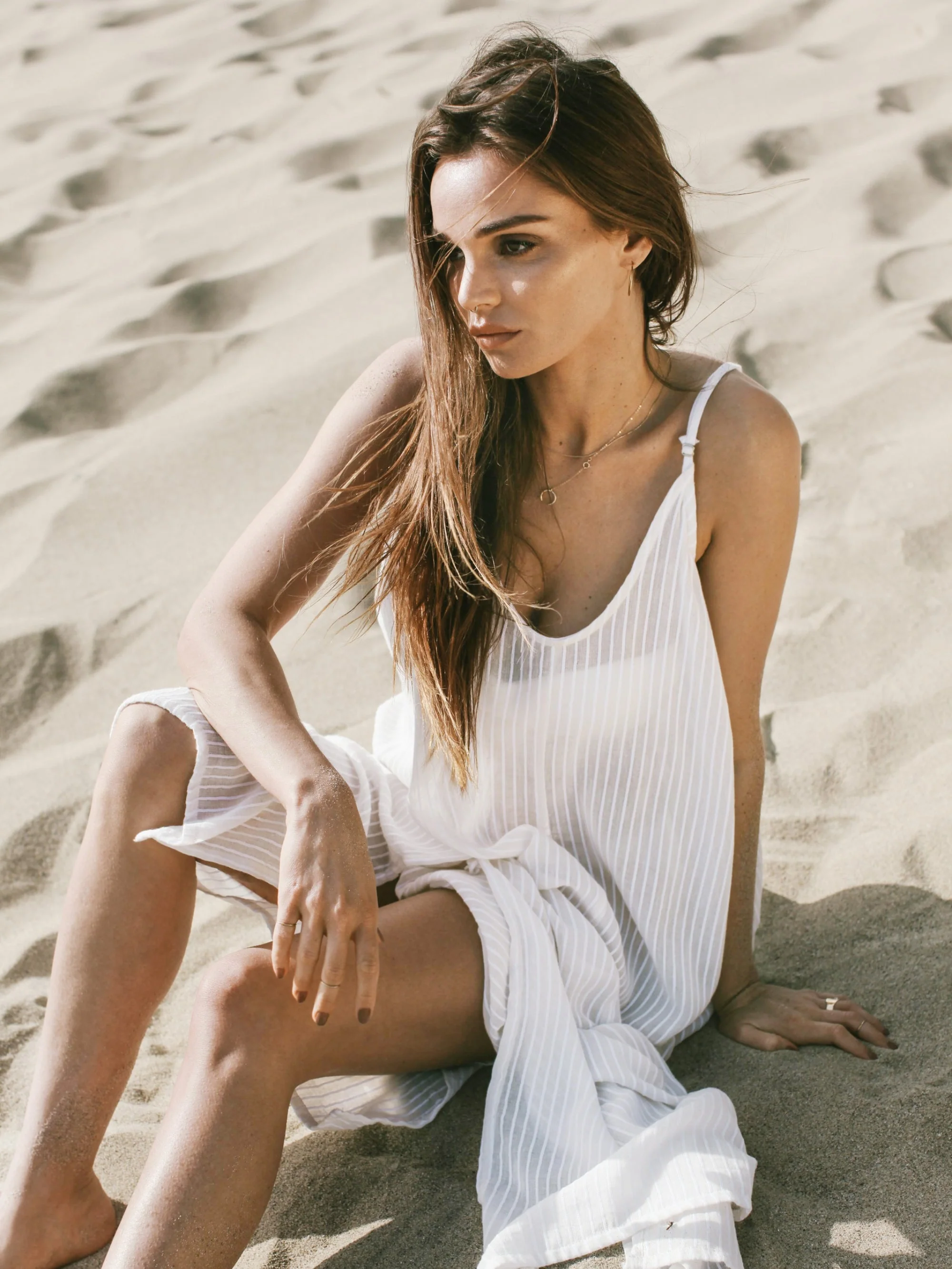 Yaz Dress (White Stripes) - Image 4
