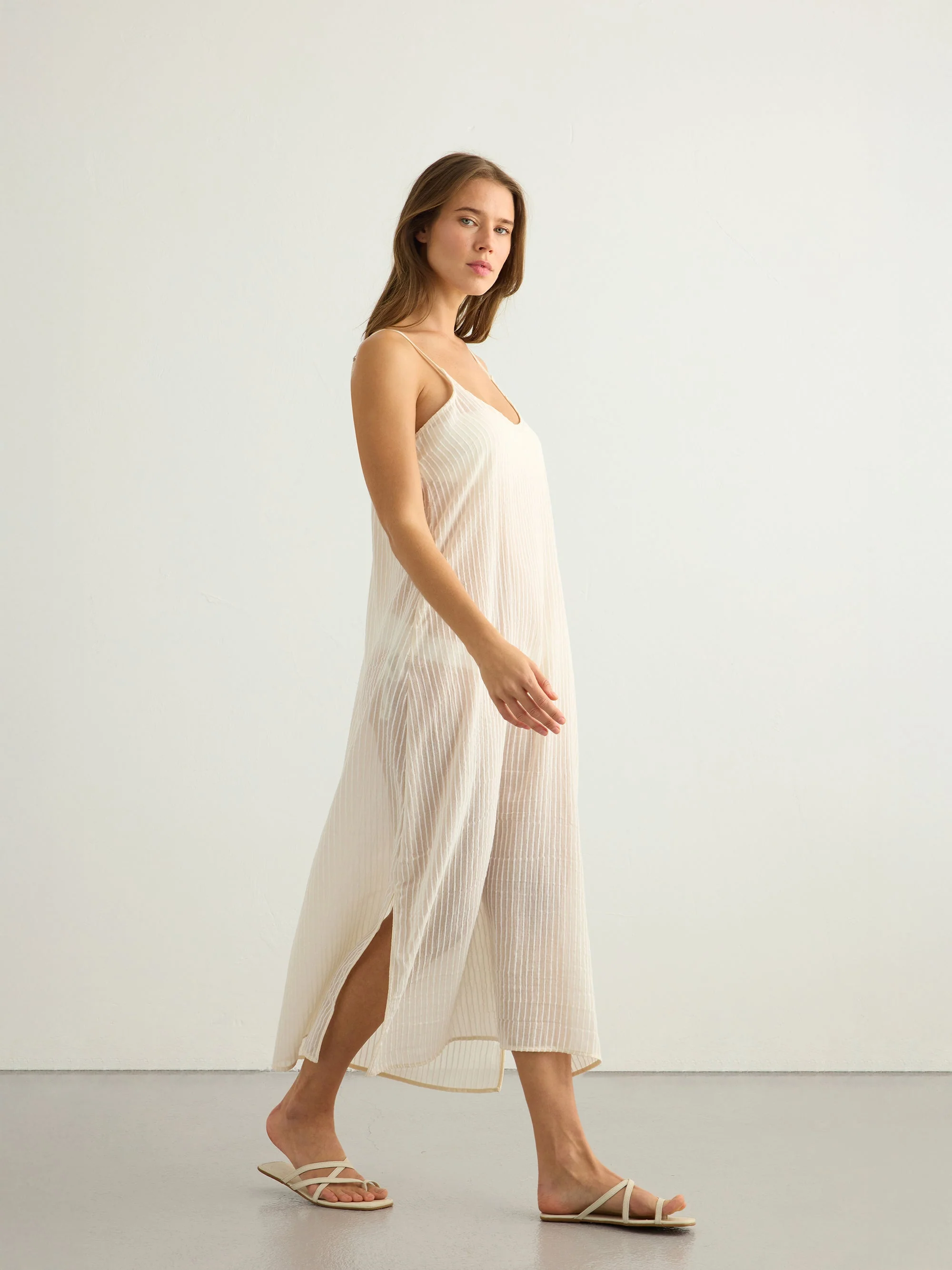 Yaz Dress (White Stripes) - Image 6